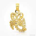 14k 3-D Scorpio Zodiac Charm - Lifestyle View