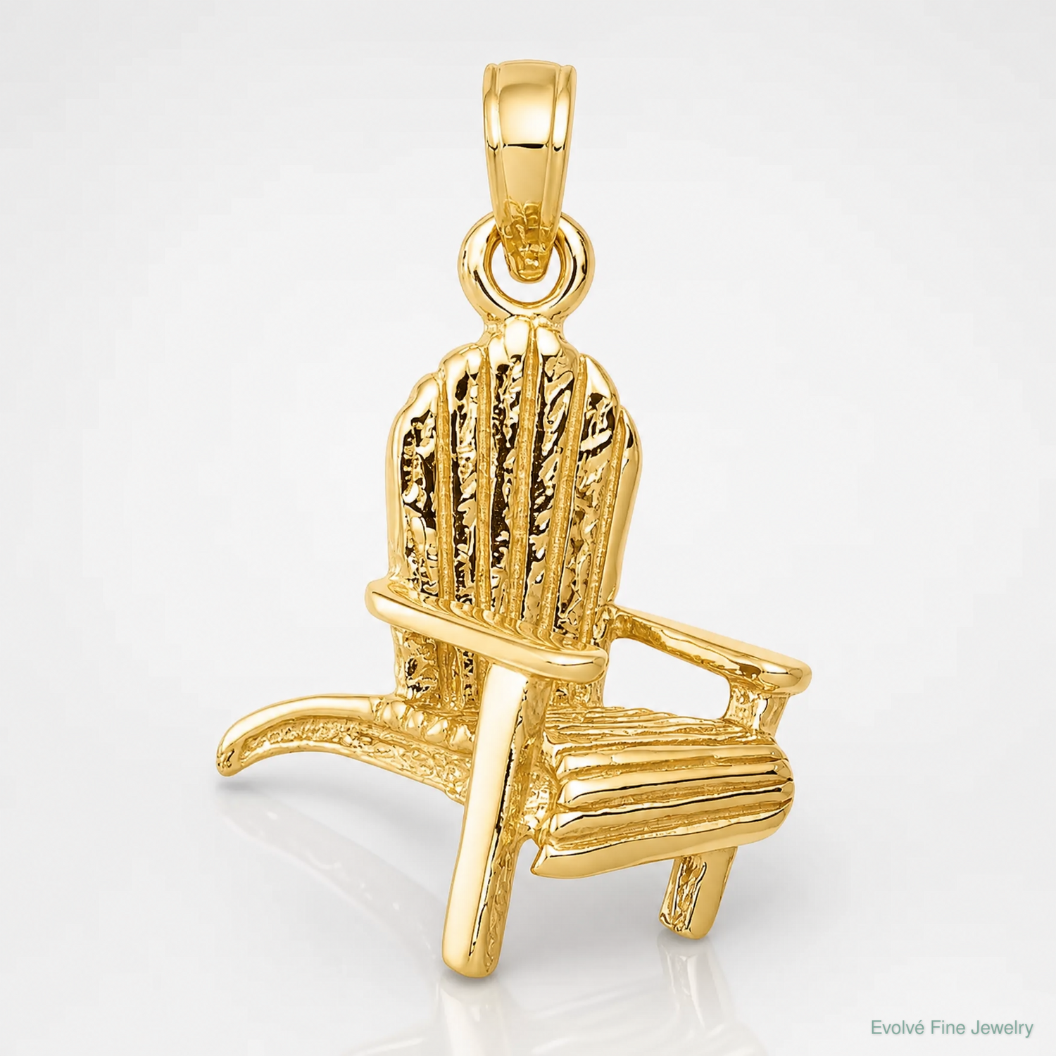 14K 3D Adirondack Beach Chair Pendant - Lifestyle View