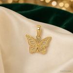 14k Cut-Out Butterfly Pendant - Lifestyle View