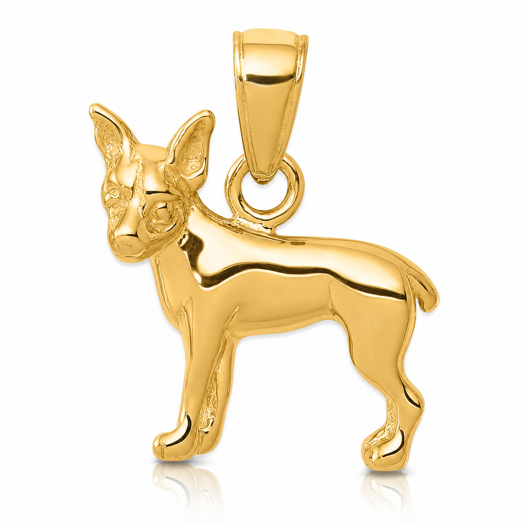 14k Chihuahua Dog Pendant - Lifestyle View