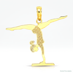 14k Gymnastics Floor Charm - Lifestyle View
