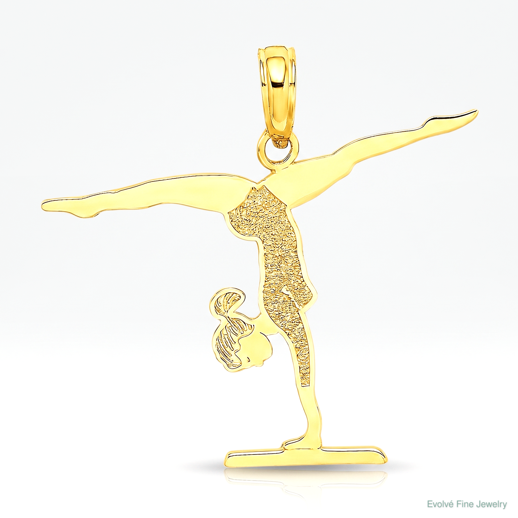 14k Gymnastics Floor Charm - Lifestyle View
