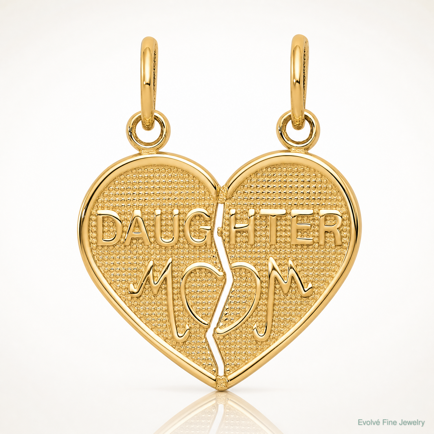 14k Break-apart MOM-DAUGHTER Charm - Lifestyle View