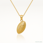 14k Football Pendant - Lifestyle View
