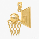 14k Basketball Pendant - Lifestyle View