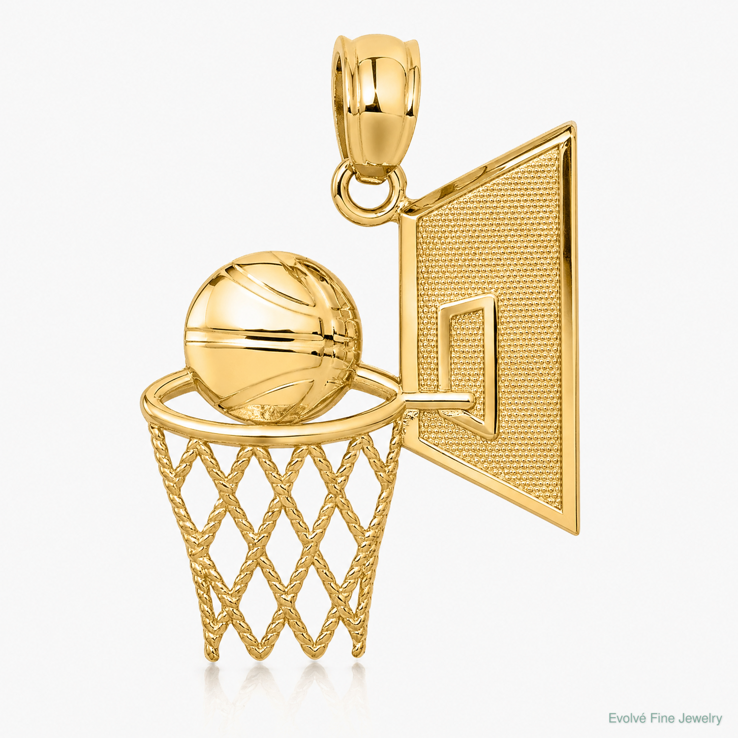 14k Basketball Pendant - Lifestyle View