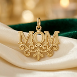 14k MOM Charm - Lifestyle View