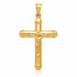 14K Reversible Crucifix Pendant - Lifestyle View