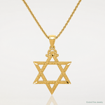 14k Diamond-cut Star of David Pendant - Lifestyle View