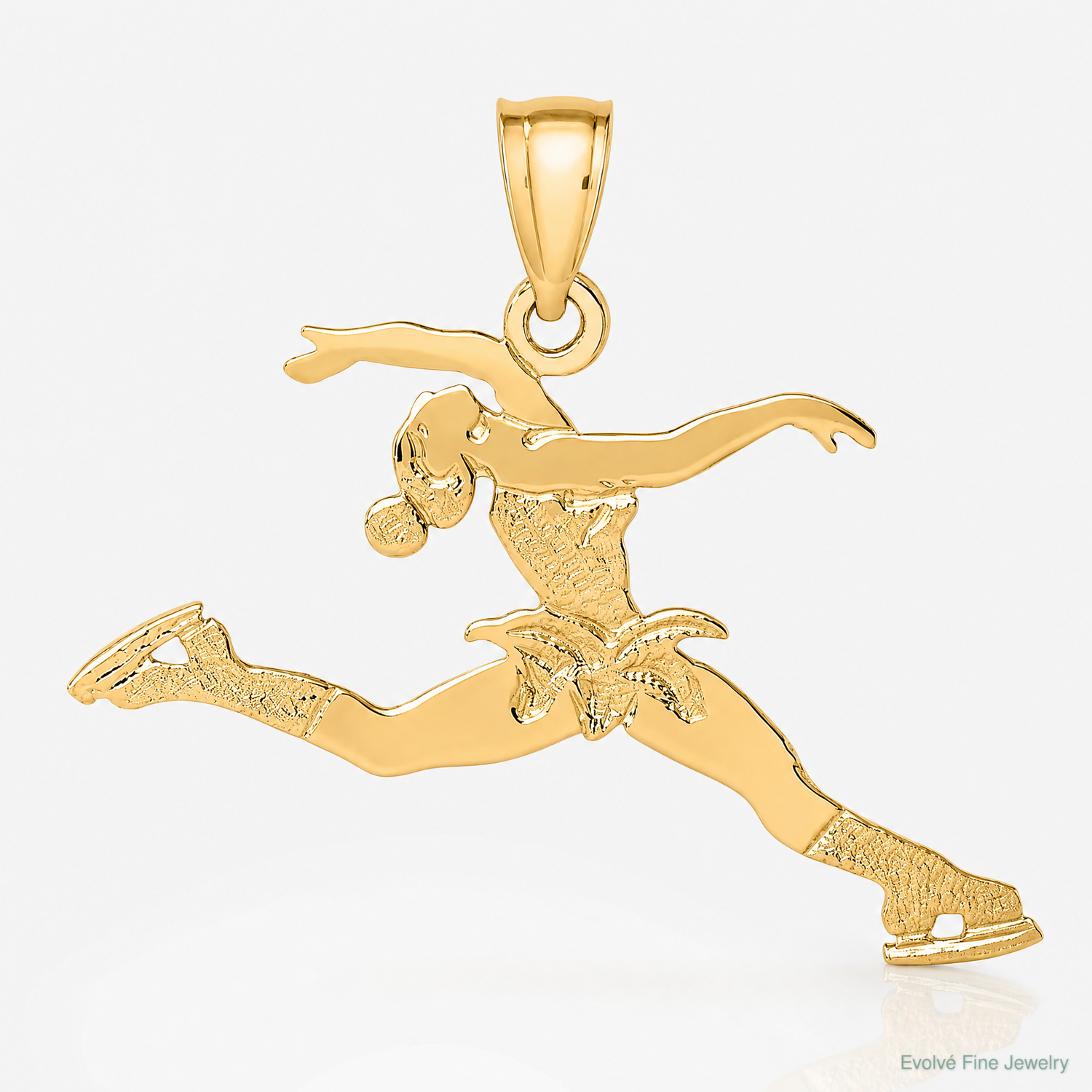 14k Ice Skater Jumping Charm - Lifestyle View