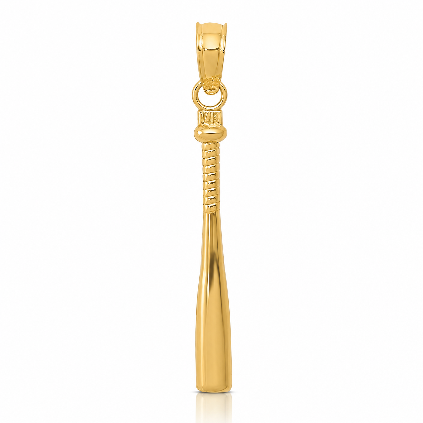 14k 3-D Baseball Bat Pendant - Lifestyle View