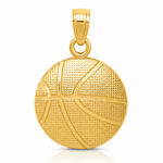 14k Basketball Pendant - Lifestyle View