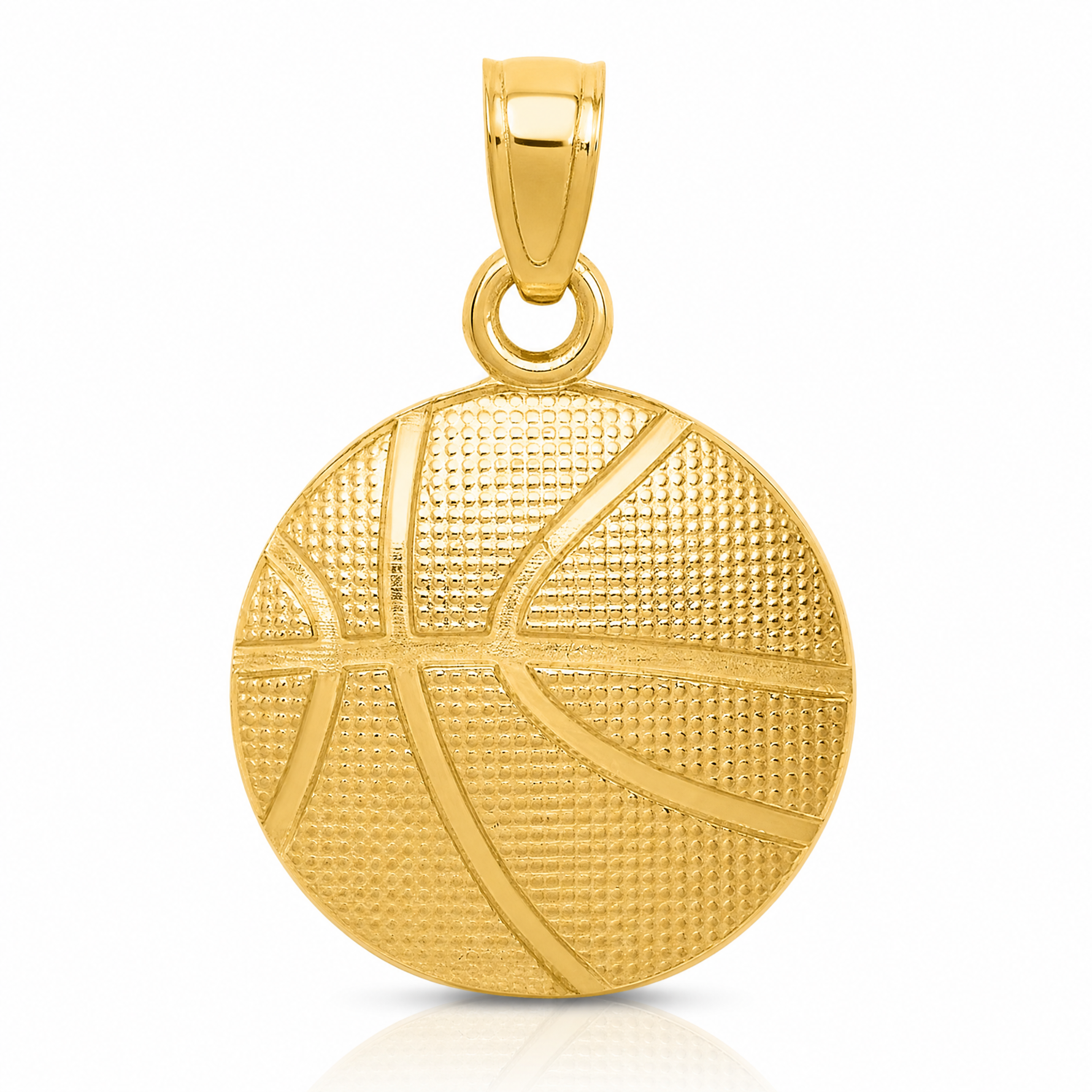 14k Basketball Pendant - Lifestyle View