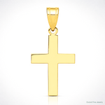 14k Polished Cross Charm - Lifestyle View