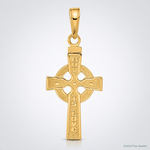 14k Reversible GOD IS LOVE Celtic Cross Pendant - Lifestyle View