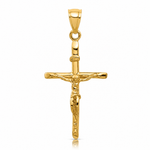 14k INRI Crucifix Pendant - Lifestyle View