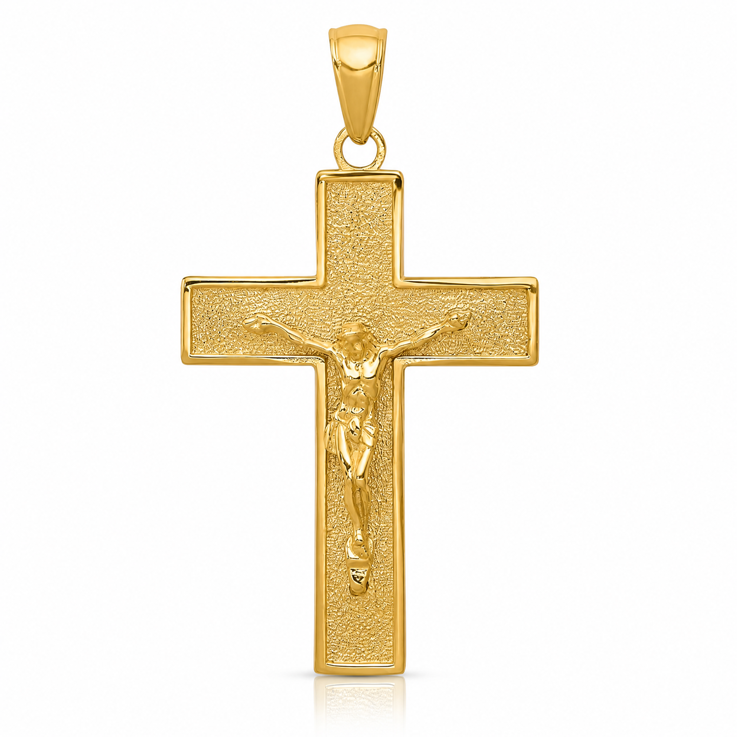 14k Crucifix Pendant - Lifestyle View