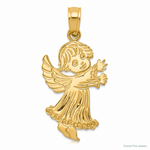 14k Angel Pendant - Lifestyle View