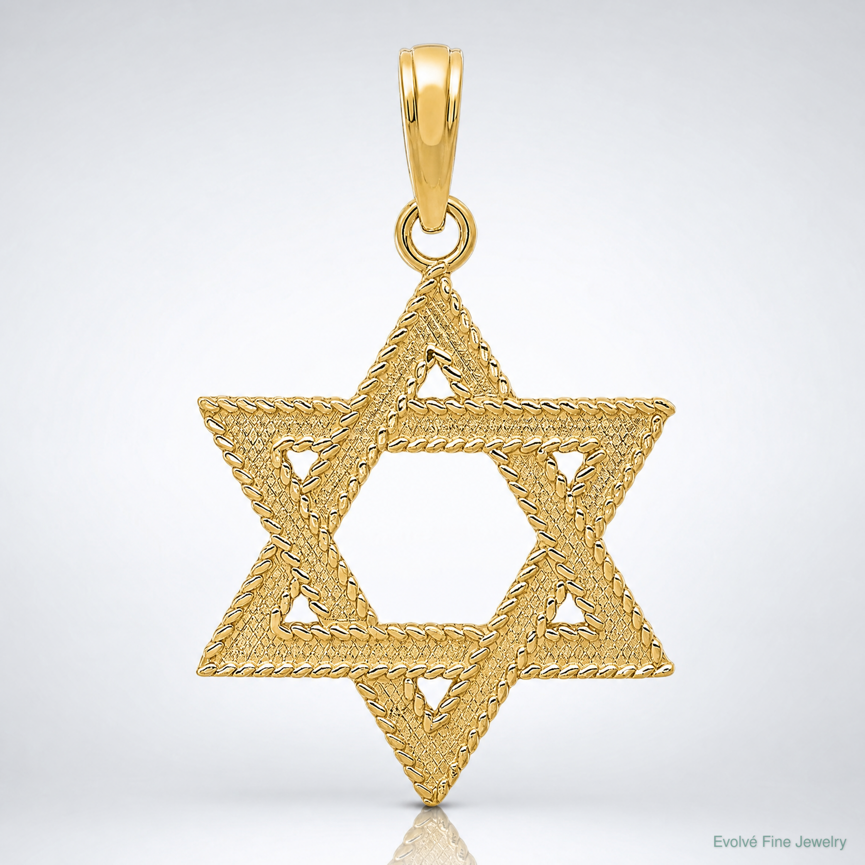 14k Star of David Pendant - Lifestyle View