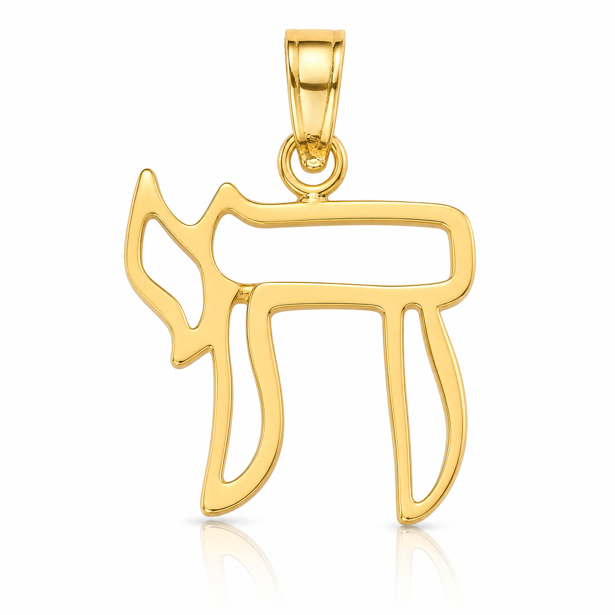 14k Chai Cut-out Pendant - Lifestyle View