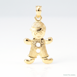 14k Playful Boy w/Cut Out Buttons Charm - Lifestyle View