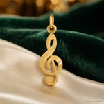 14k Treble Clef Charm - Lifestyle View