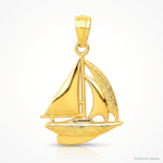 14k Sailboat Pendant - Lifestyle View