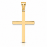 14K Solid Reversible Latin Cross Pendant - Lifestyle View