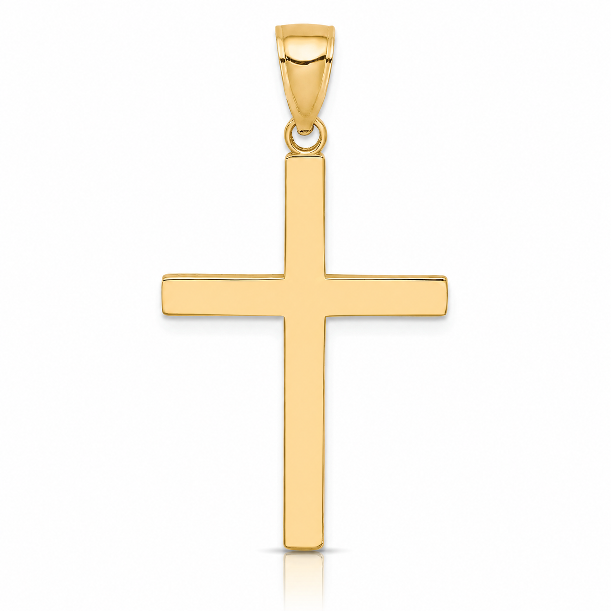 14K Solid Reversible Latin Cross Pendant - Lifestyle View