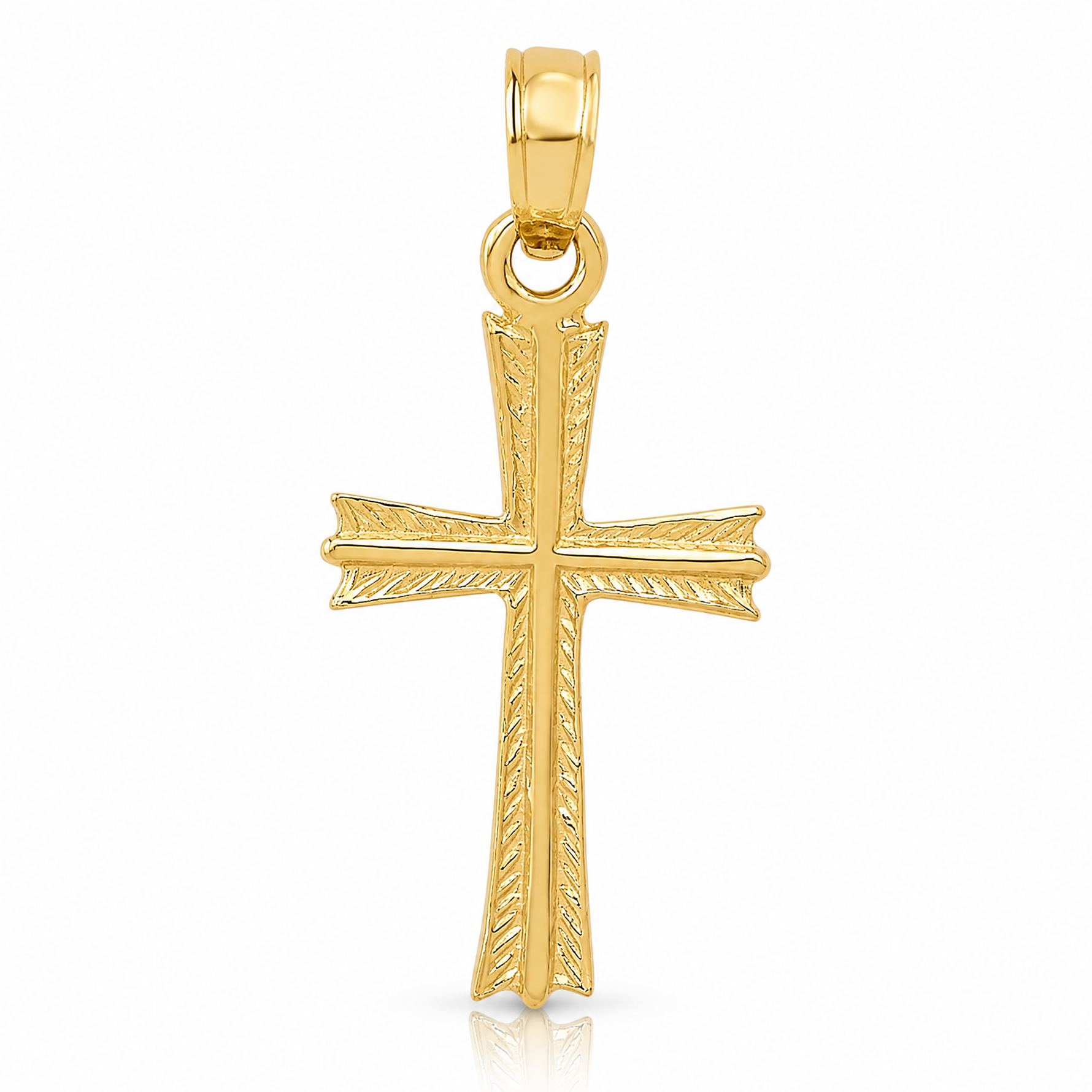 14K Cross Pendant - Lifestyle View