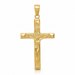 14K Crucifix Pendant - Lifestyle View