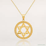 14K Star of David Pendant - Lifestyle View
