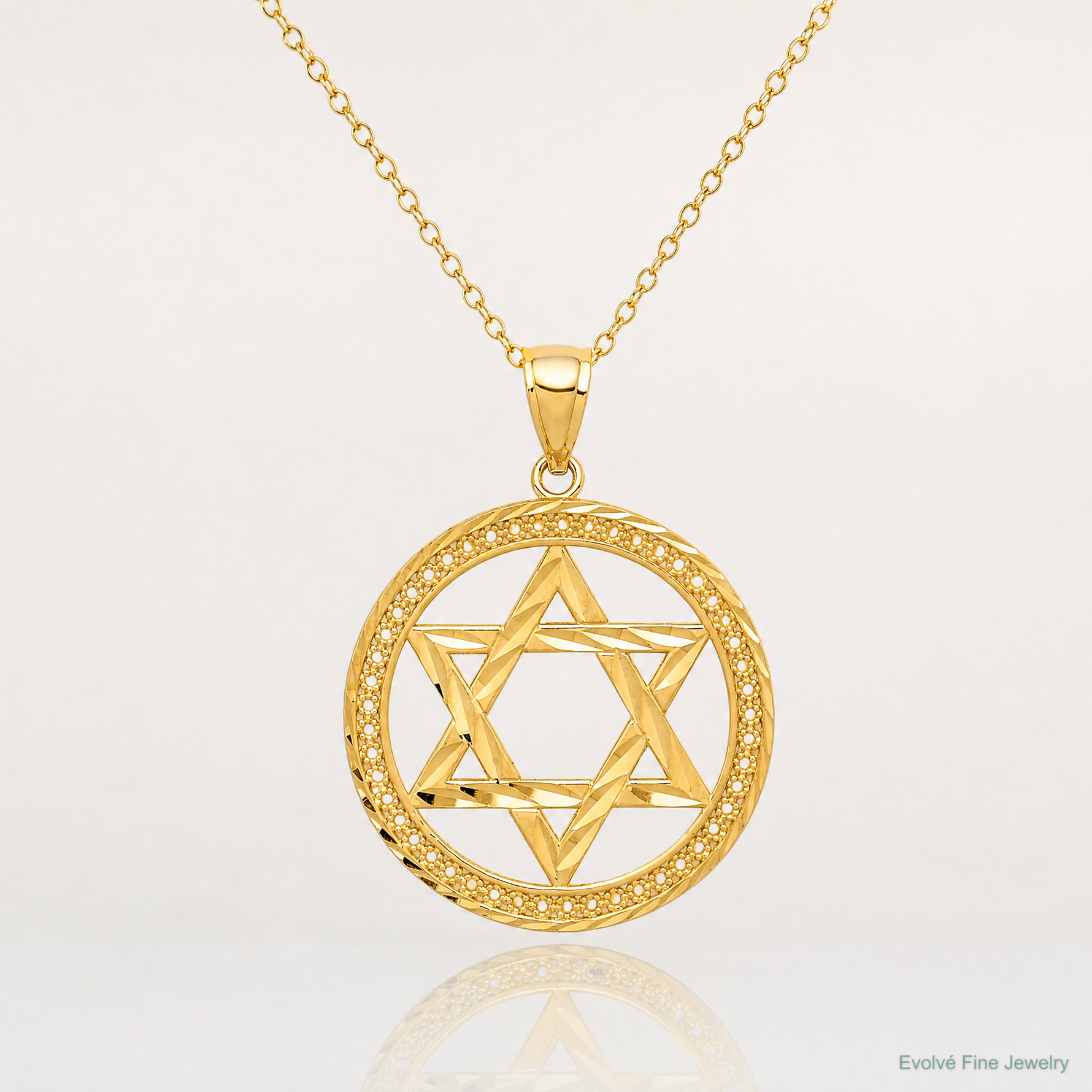 14K Star of David Pendant - Lifestyle View