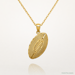 14K Football Pendant - Lifestyle View