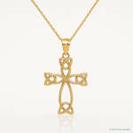 14K Celtic Knot Cross - Lifestyle View