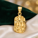 14K Diamond-cut Nugget Pendant - Lifestyle View