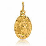 14k Saint Christopher Medal Charm - Lifestyle View