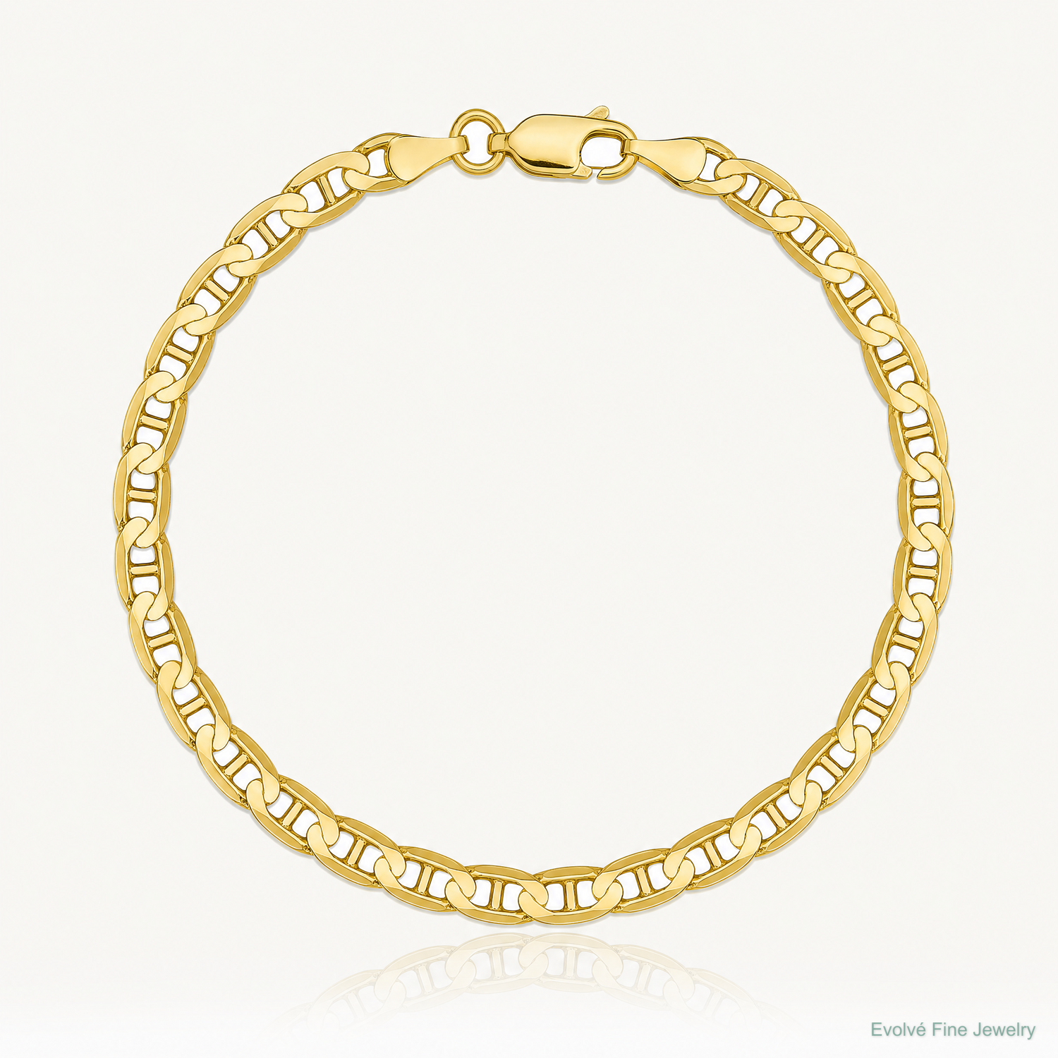 14k 3mm Concave Anchor Chain - Lifestyle View