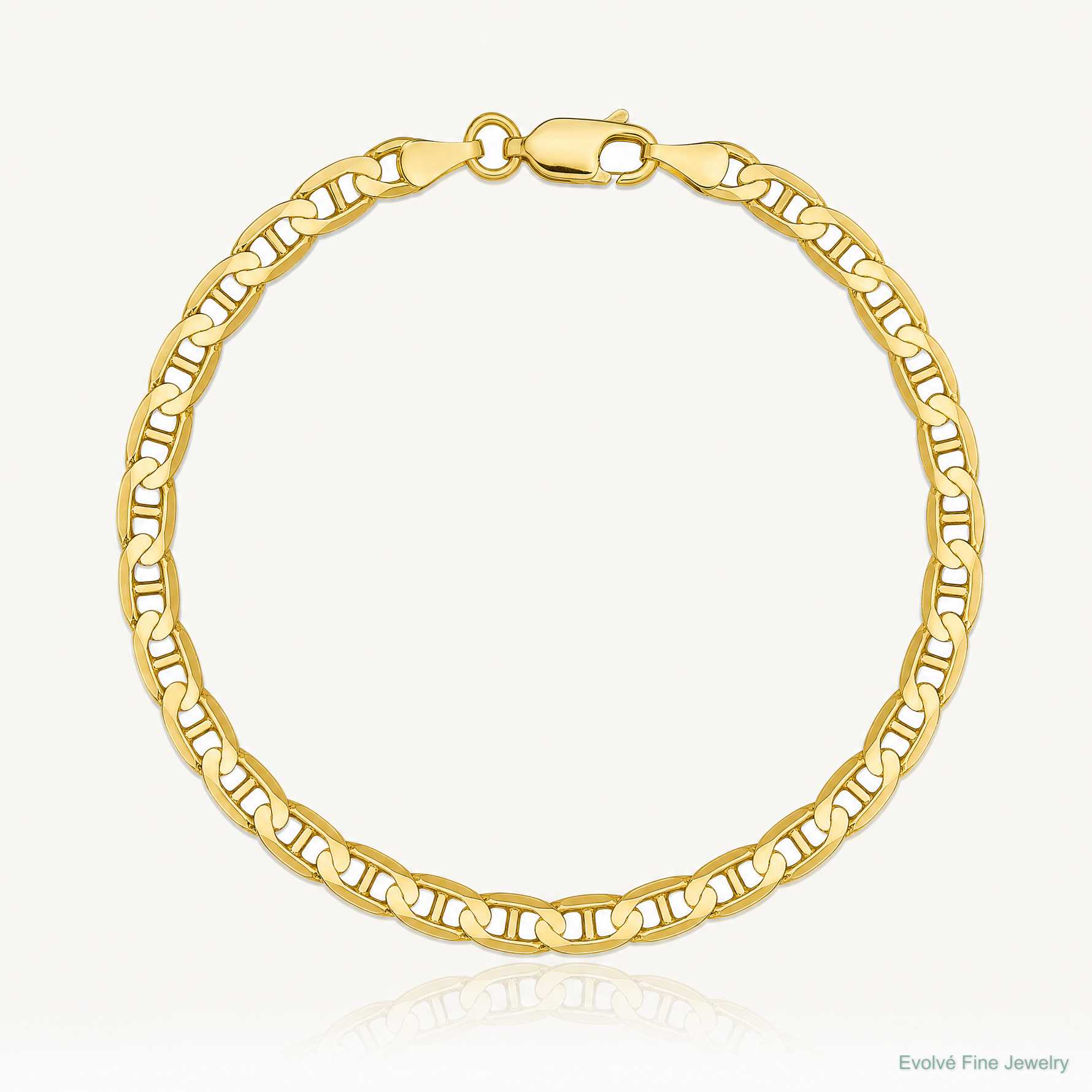 14k 3mm Concave Anchor Chain - Lifestyle View