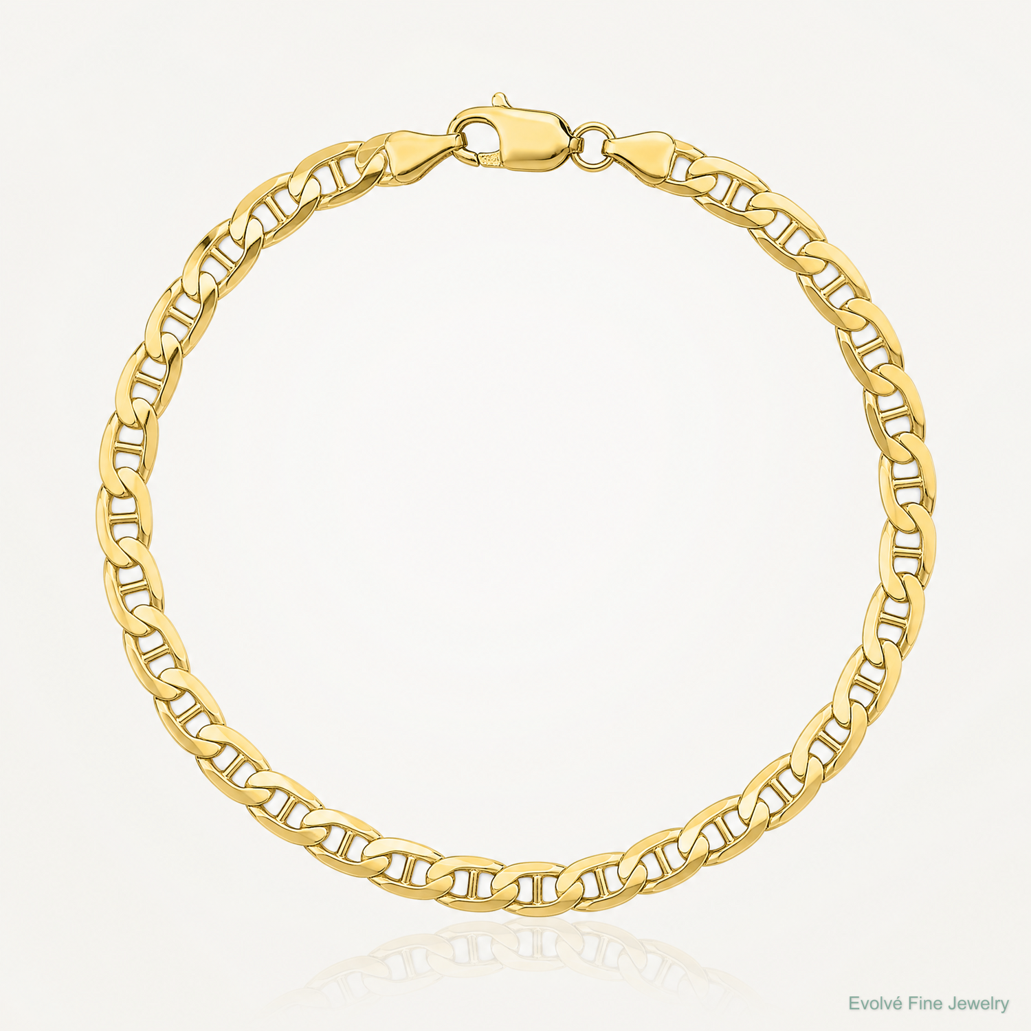 14k 3.75mm Concave Anchor Chain - Lifestyle View