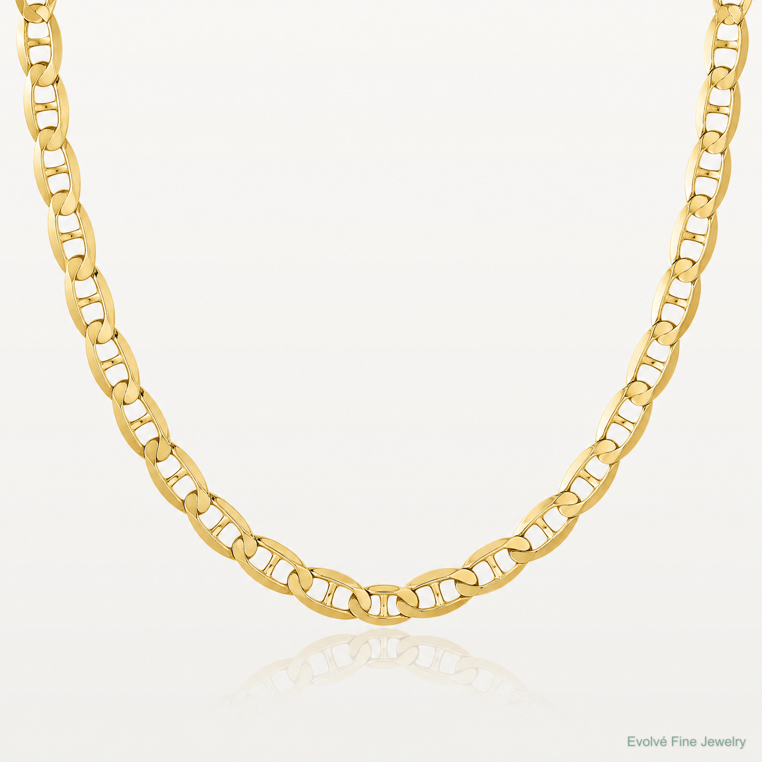 14k 4.5mm Concave Anchor Chain - Lifestyle View