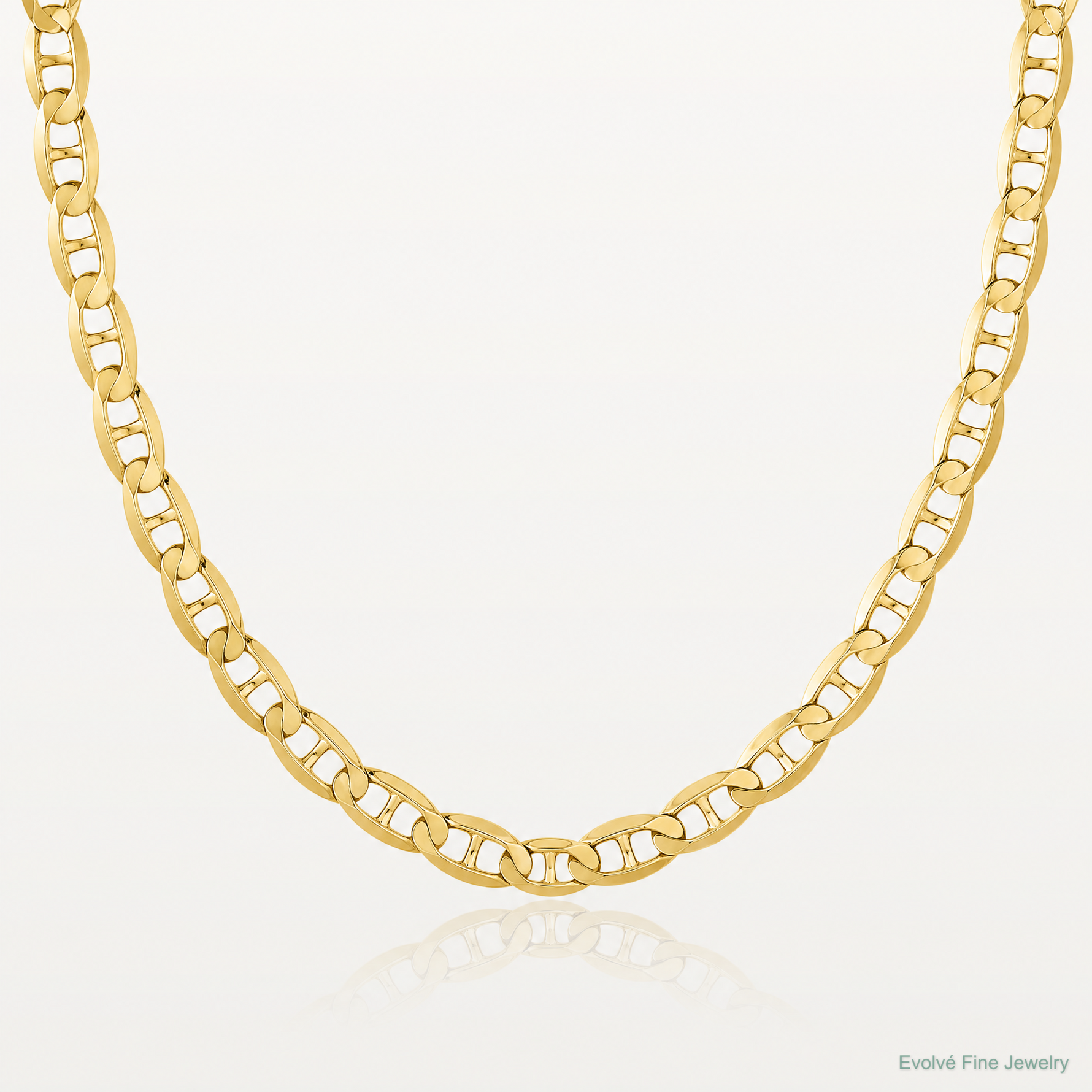 14k 4.5mm Concave Anchor Chain - Lifestyle View