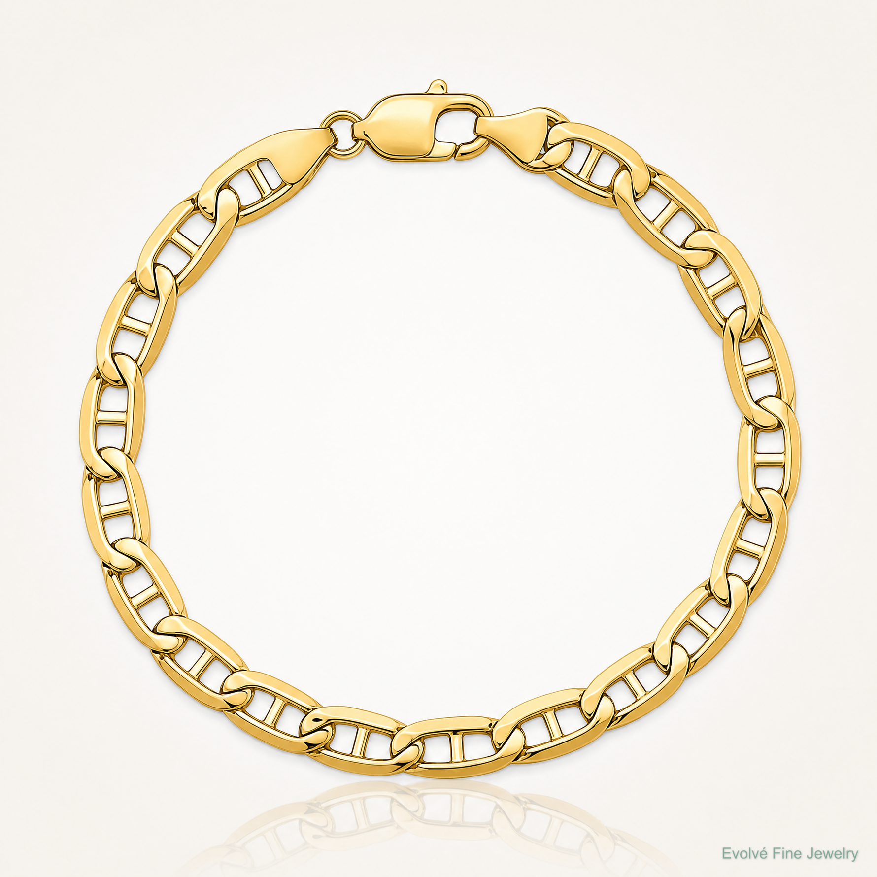 14k 5.25mm Concave Anchor Chain - Lifestyle View