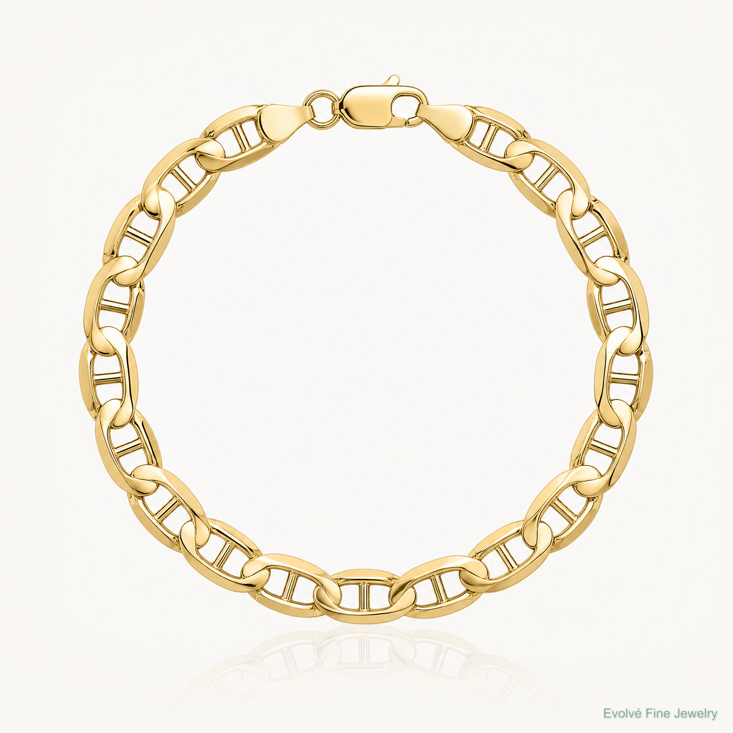 14k 6.25mm Concave Anchor Chain - Lifestyle View