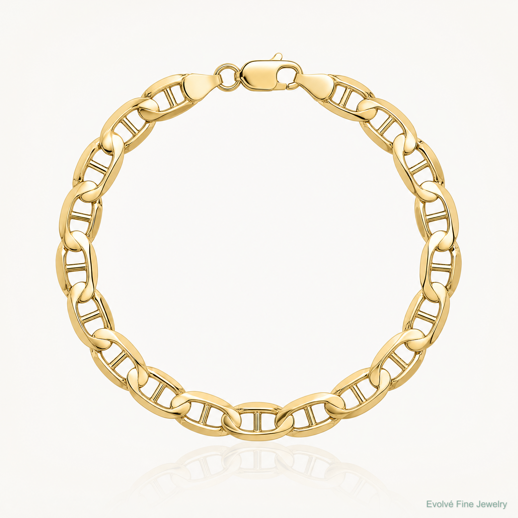 14k 6.25mm Concave Anchor Chain - Lifestyle View