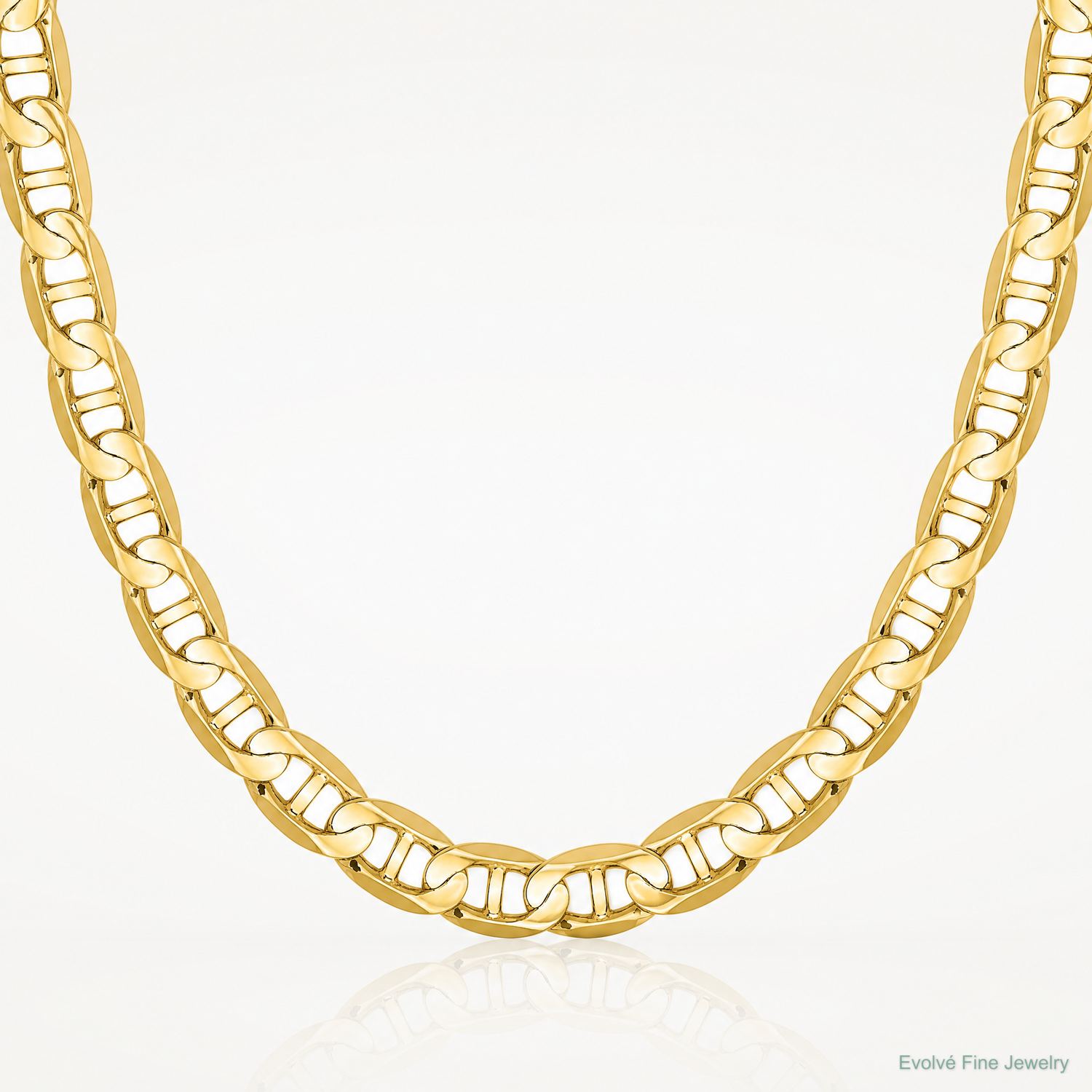14k 8mm Concave Anchor Chain - Lifestyle View