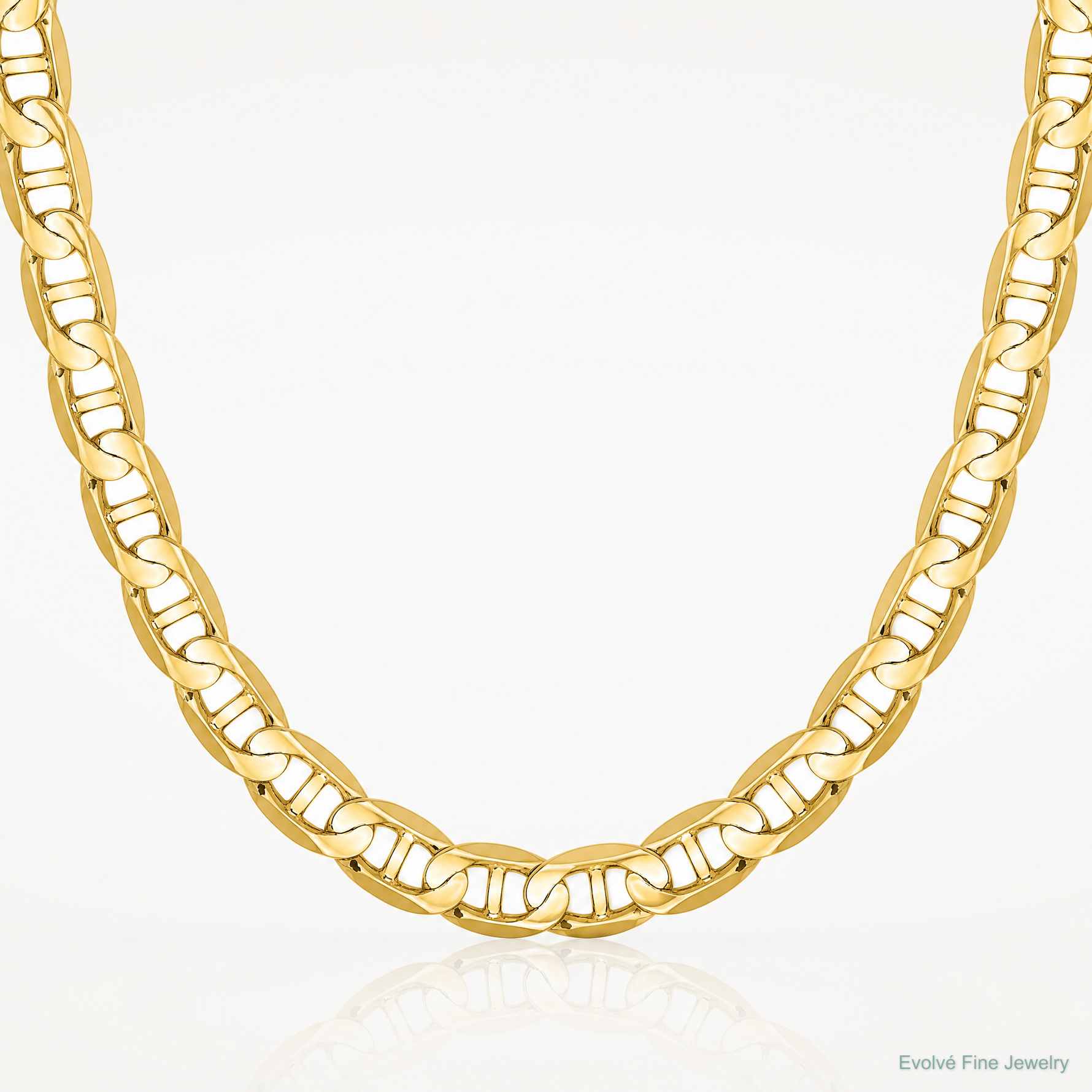 14k 8mm Concave Anchor Chain - Lifestyle View