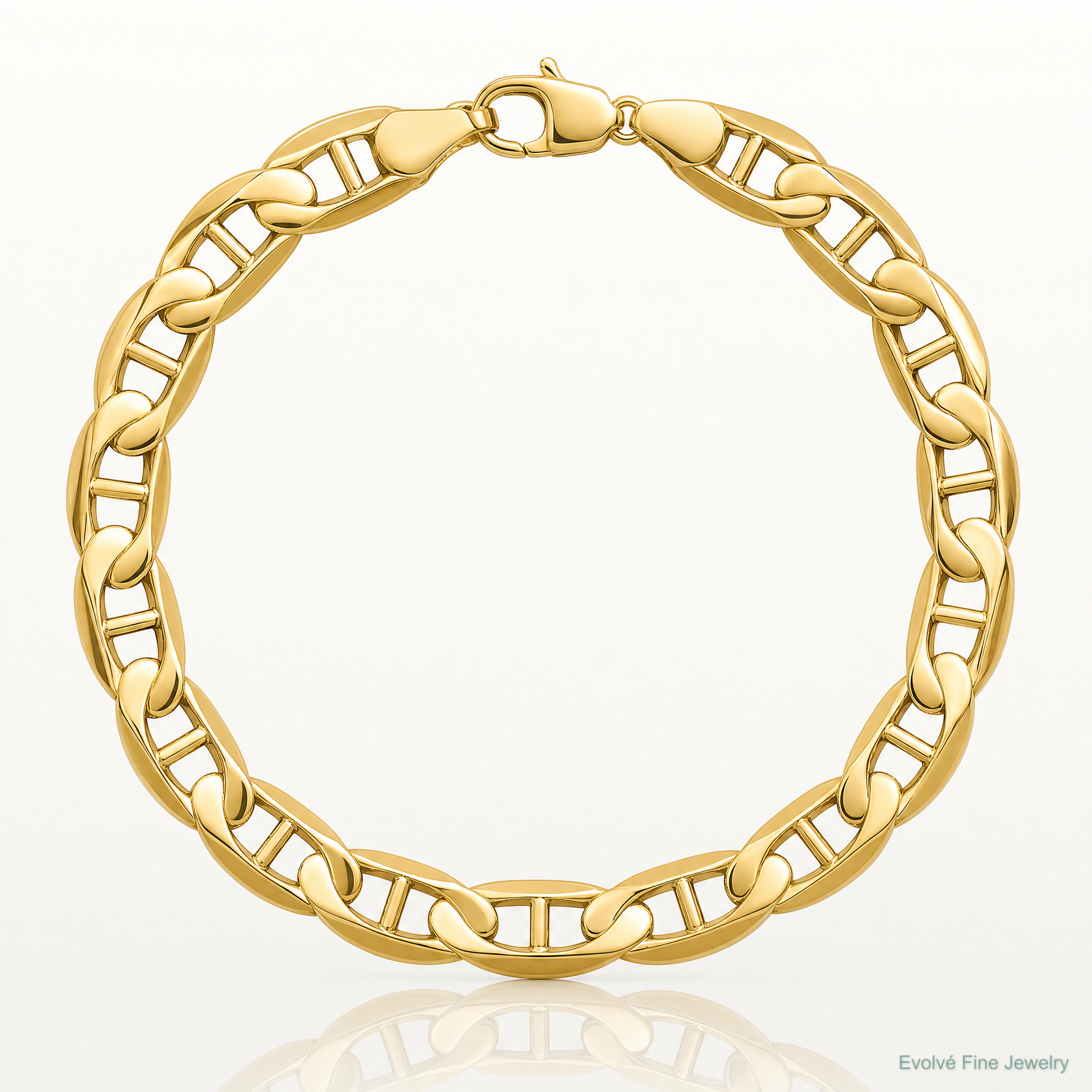 14k 8mm Concave Anchor Chain - Lifestyle View