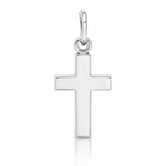 14k White Gold Cross Charm - Lifestyle View