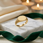 14k 10.0x7.5mm Open Back Signet Ring - Lifestyle View